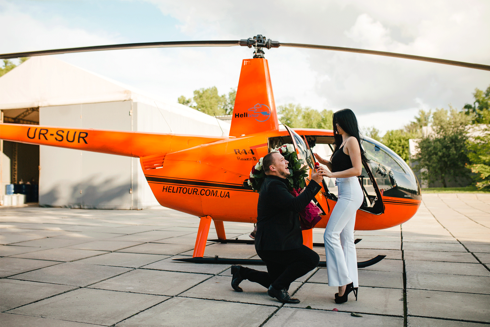 Helicopter flight for two