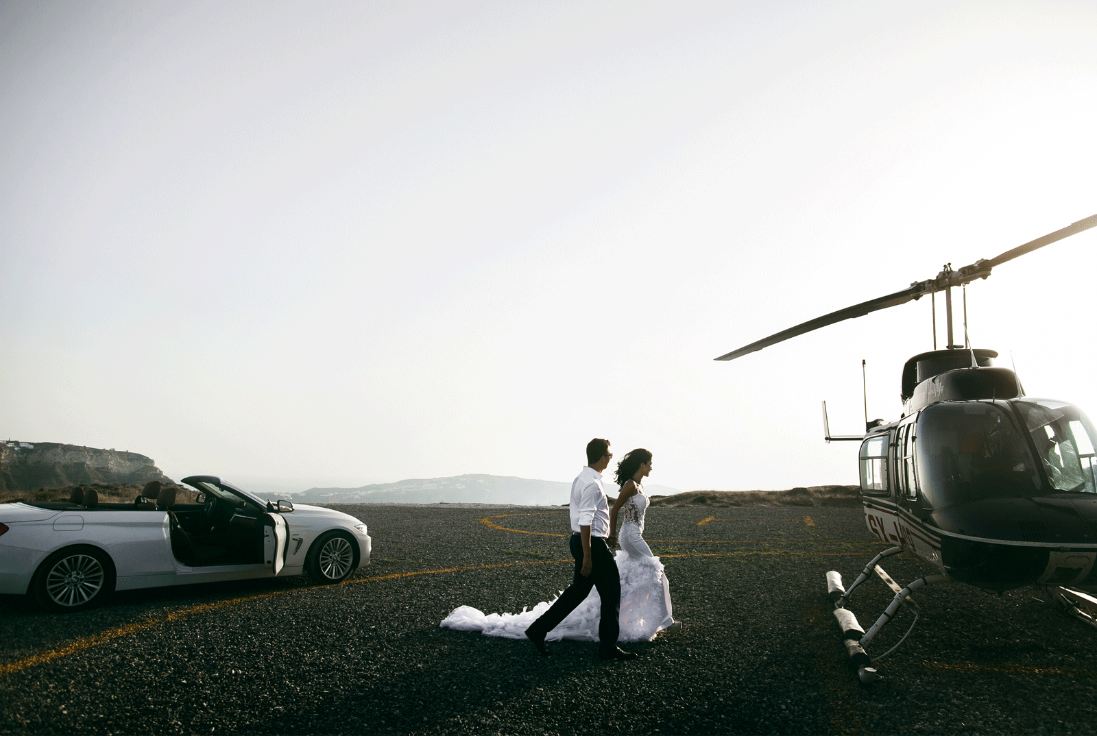 Helicopter for a wedding